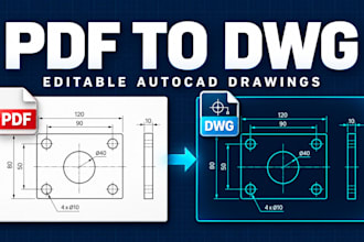 convert your pdf, image to autocad dwg