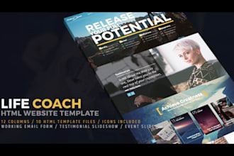 design life coaching website and life coaching landing page