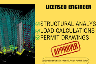 provide structural analysis, load calculations and permit drawings