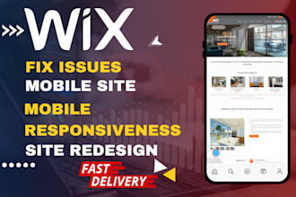 redesign redo fix modify wix website mobile site wix mobile responsiveness