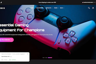 design video game shopify store game accessories store game dropshipping website