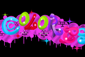 do 3d graffiti lettering drip word