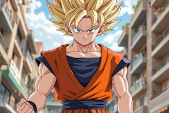 draw a high quality dragon ball z character for you base on your idea