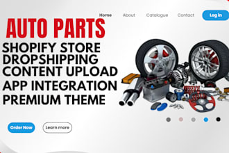 design branded auto part shopify store auto part website