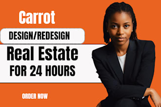 design carrot website build carrot page website carrot real estate agent website