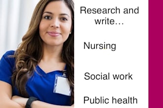 do nursing research, social work and public health articles