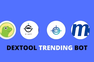 develop dextools trending bot, dexscreener trending bot, pinksale trending bot