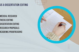 edit your arts, social science, or medical thesis and dissertation
