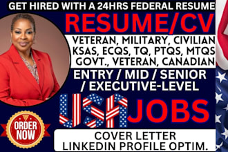 write 24hrs federal, veteran, military, govnt, usajobs, ksas, executive resume
