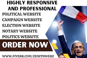 design political website political campaign website political election website