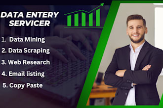 do excel data entry, web research, copy past, email research