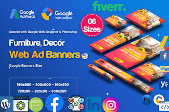 created website banner ads, google display ads, adwords ads