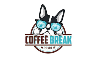 create brand coffee break logo design