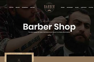 design barbershop barber salon hairdresser hair salon haircuts beard oil website