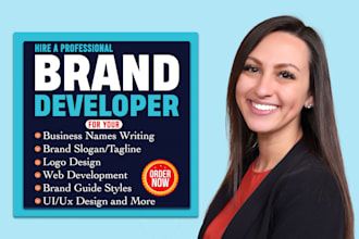 create your business name, slogan, logo and brand identity
