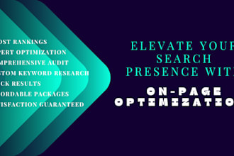 perform a complete onpage SEO audit and optimization