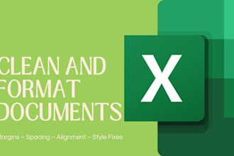 clean, format, merge, split excel data