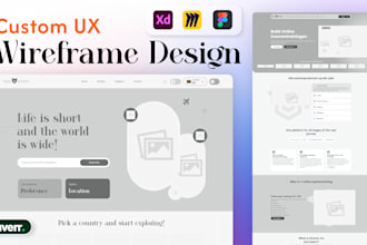 create website wireframes, prototypes for web apps, and saas dashboard