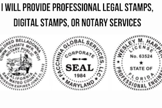 provide professional legal stamps, digital stamps, notary services
