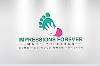 make awesome baby hand and foot logo
