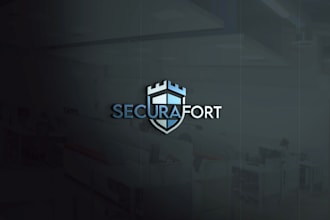 do modern, cyber security logo design