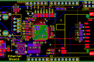 do pcb layout design, create footprint, gerber and bom file