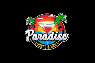 design unique beach bar club logo