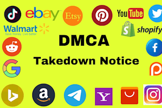 send dmca takedown notices to remove illegal, pirated and harassing content