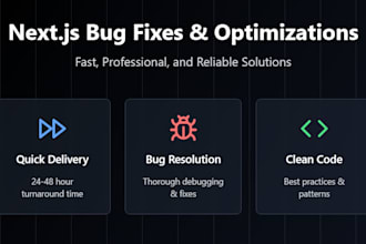 fix bugs and issues in your next js website quickly