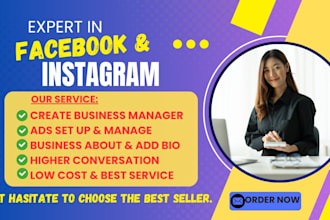 do facebook advertising, shopify ads setup and manage instagram ads campaign