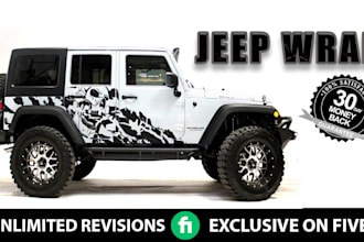design custom 4x4 jeep wraps and  any vehicle wrap