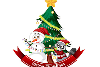 design festive christmas branding logo for your business