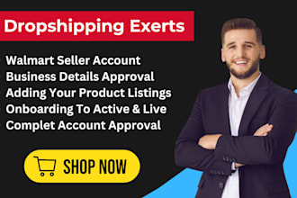 setup onbaording and approve walmart seller account