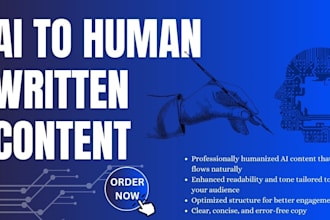 rewrite your ai chatgpt content to human content humanize chat gpt article book