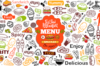 design doodle wall art , mural ,decal , wallpaper
