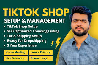 set up tiktok shop, usa tik tok shop setup and tiktok shop listing