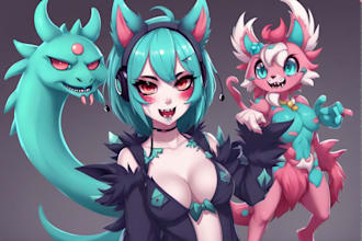 create monster girl, fursona and etc for your oc