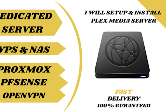 configure proxmox and fix pfsense with openvpn, setup plex media server for you