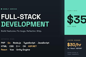do fullstack development laravel nodejs PHP react go net