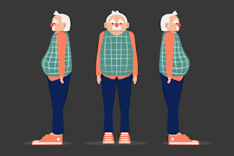 create unique 2d character designs for your projects