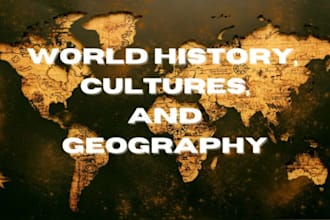 prepare articles on world history, cultures, and geography