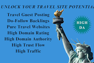 create do follow travel backlinks and high authority guest posts