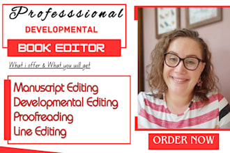 provide a developmental book editing for fiction and nonfiction, line editing