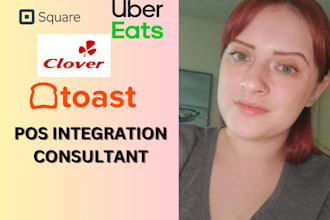 setup square pos website, toast pos, clover pos, pos integration ubereat dripos