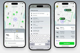 develop taxi booking app, uber app, delivery app, taxi app, ride sharing app