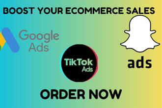 setup conversion google ads, tiktok ads, snapchat ads for ecommerce stores