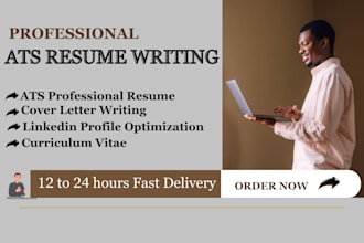 provide professional ats resume writing, cover letter, linkdlen optimization bio