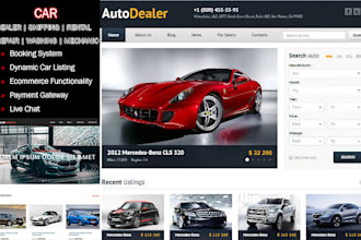 develop car dealer website, car rental website, car booking website, mechanics