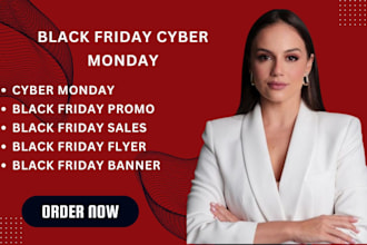 create flyers for cyber monday christmas and black friday promo