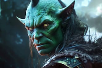 draw your unique fantasy character, rpg character or portrait